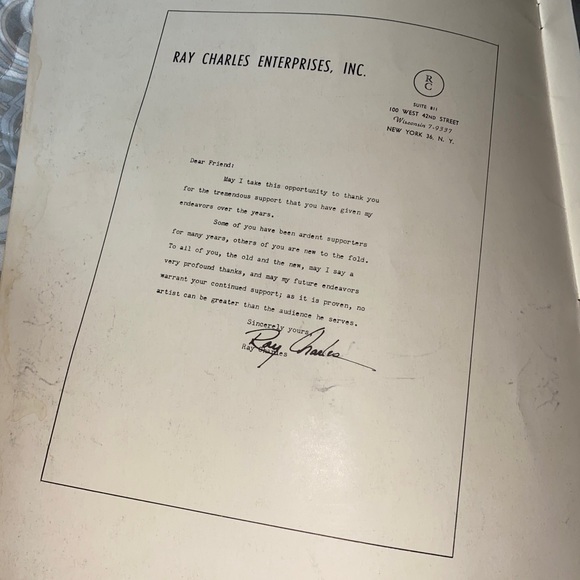 1960's Ray Charles concert program - Picture 3 of 6